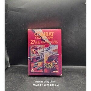 Atari 2600 Combat CX2601 Complete In Box CIB w/ Manual Vintage Tested